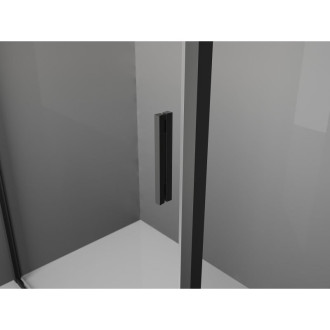 Mexen Exo-3S kabina prysznicowa 3-ścienna rozsuwana 155 x 90 cm, transparent, czarna - 8151-155-090-70-00-3S