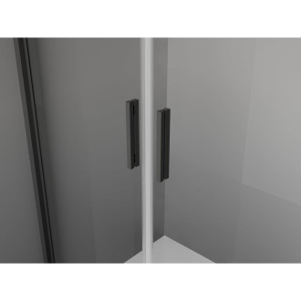Mexen Exo-3S kabina prysznicowa 3-ścienna uchylna 120 x 80 cm, transparent, czarna - 8182-120-080-70-00-3S