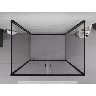 Mexen Exo-3S kabina prysznicowa 3-ścienna uchylna 90 x 85 cm, transparent, czarna - 8182-090-085-70-00-3S