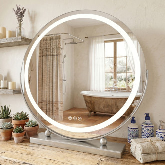 Zrcadlo LED MAKE-UP Chrome 50 cm