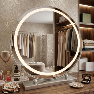 Zrcadlo LED MAKE-UP Chrome 50 cm