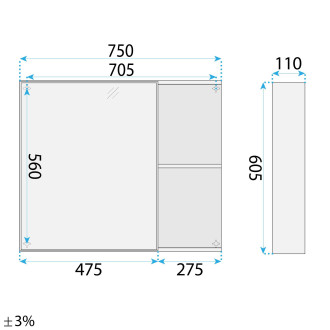 Sada koupelnového nábytku s umyvadlem Gama T25023 BXM 80CM