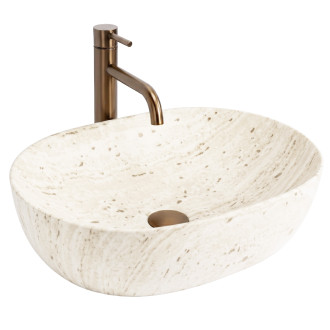 REA Umyvadlo na desku REA Amelia Travertine Classic 48 REA-U4210