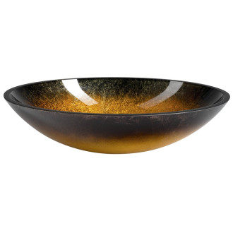 SELVA skleněné umyvadlo na desku 50,5x38cm, zlatá