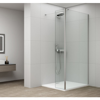 ESCA otočný panel k instalaci na fixní sklo, 400mm, chrom