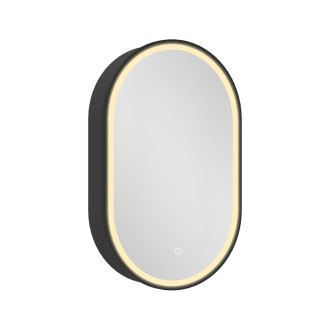 Zrcadlová skříňka s osvětlením SAT 50x80 cm kov černá SATZGALED5080CE