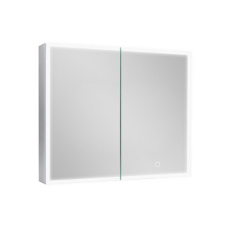 Zrcadlová skříňka s osvětlením SAT 80x60 cm kov hliník SATZGALED8060AL