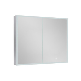 Zrcadlová skříňka s osvětlením SAT 80x60 cm kov hliník SATZGALED8060AL