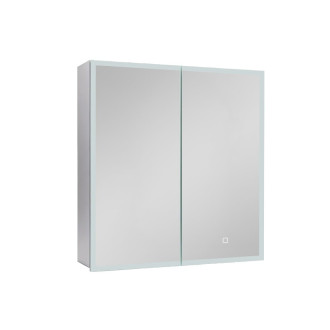 Zrcadlová skříňka s osvětlením SAT 65x70 cm kov hliník SATZGALED6570AL