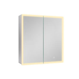 Zrcadlová skříňka s osvětlením SAT 65x70 cm kov hliník SATZGALED6570AL