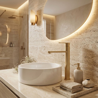 Koupelnová baterie Rea Arcos Brush Gold