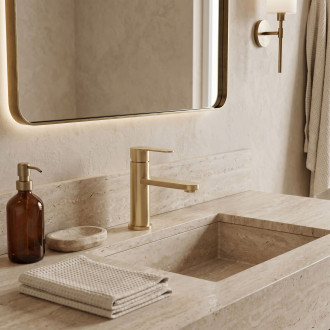 Koupelnová baterie Rea Arcos Brush Gold