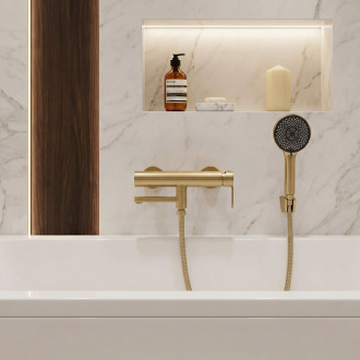 Vanová baterie Rea Arcos Brushed Gold