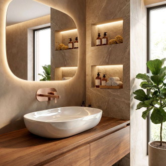 Podomítková vanová baterie REA Arcos Brush Copper