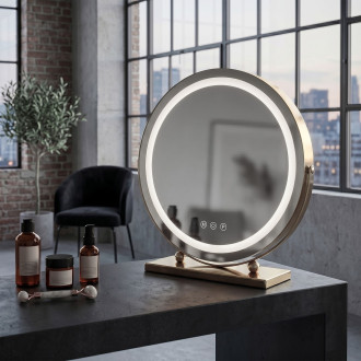 Zrcadlo LED MAKE-UP L.Gold 40 cm