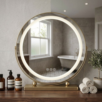 Zrcadlo LED MAKE-UP L.Gold 40 cm