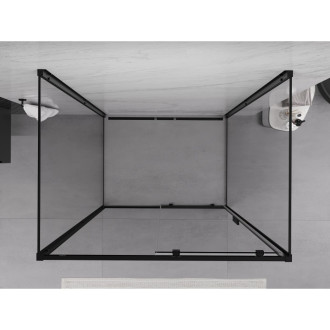 Mexen Exo-3S kabina prysznicowa 3-ścienna rozsuwana 120 x 110 cm, transparent, czarna - 8151-120-110-70-00-3S
