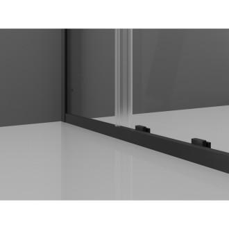 Mexen Exo-3S kabina prysznicowa 3-ścienna rozsuwana 135 x 110 cm, transparent, czarna - 8151-135-110-70-00-3S