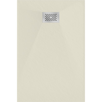 Mexen Hugo brodzik prostokątny SMC 120 x 70 cm, beżowy, maskownica inox - 42697012-X