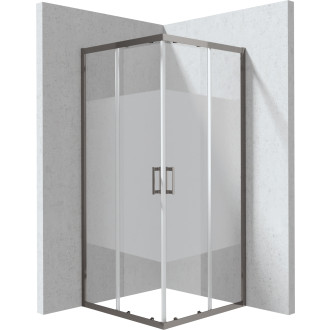 Deante Čtvercový sprchový kout Funkia Evo, titanium, 90 × 90 × 195 cm KYC_DE99P