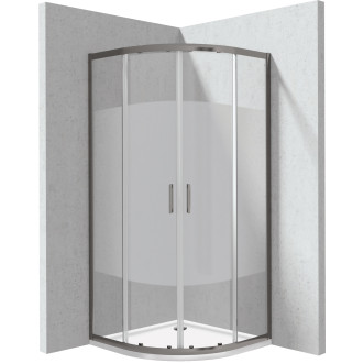 Deante Sprchový kout KYP_DE88P, titanium, +  vanička KTJ_094B, 80 × 80 cm KYPPDE88P
