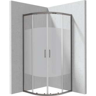 Deante Čtvrtkruhový sprchový kout Funkia Evo, titanium, 90 × 90 × 195 cm KYP_DE99P