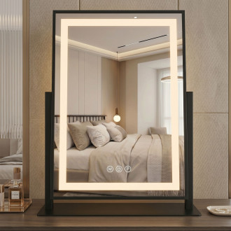 Zrcadlo LED LUMI Black 30x40cm