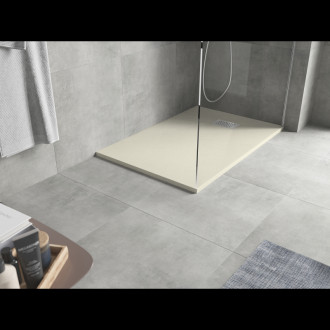 Mexen Hugo brodzik prostokątny SMC 120 x 90 cm, beżowy, maskownica inox - 42699012-X