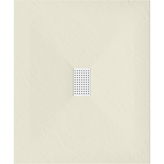 Mexen Hugo brodzik prostokątny SMC 120 x 100 cm, beżowy, maskownica biała - 42691012-W