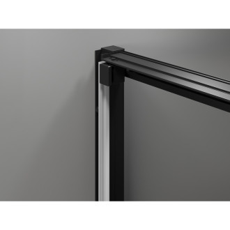 Mexen Exo-3S drzwi prysznicowe rozsuwane 70 cm, transparent, czarne - 8153-070-000-70-00