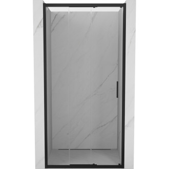 Posuvné sprchové dveře Mexen Exo-3S 80 cm, průhledné, černé - 8153-080-000-70-00