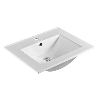 Mailo, koupelnová skříňka s umyvadlem, 610x720x476 mm, šedá kámen, mat, černé madlo CN550B