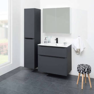 Mailo, koupelnová skříňka s umyvadlem z litého mram,810x750x476 mm,spodní,antracit CN531MB