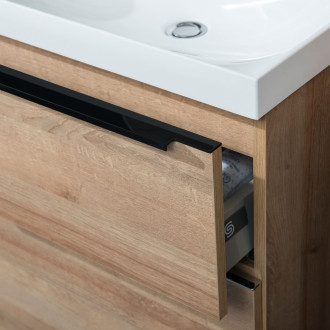 Mailo,koupelnová skříňka s umyvadlem z litého mram,810x750x476 mm,dub Riviera  CN521MB