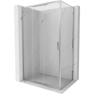 Posuvný sprchový kout Mexen Exo 100 x 80 cm, průhledný, chrom - 8153-100-080-01-00