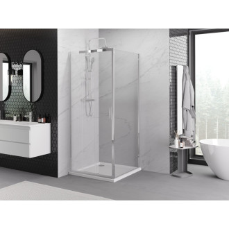 Mexen Exo kabina prysznicowa rozsuwana 90 x 90 cm, transparent, chrom - 8153-090-090-01-00