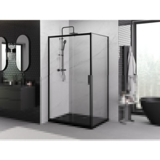 Mexen Exo kabina prysznicowa rozsuwana 85 x 70 cm, transparent, czarna - 8153-085-070-70-00