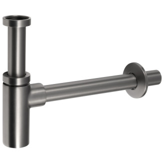 Umyvadlový sifon 5/4", odpad 32mm, kulatý, gun metal SI581