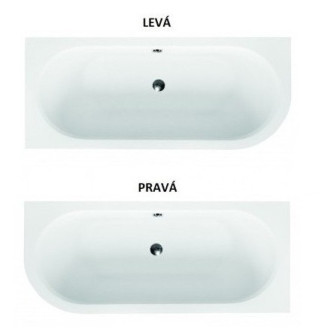 Volně stojící vana LUXURY bílá, se štěrbinovým přepadem