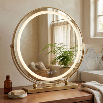 Zrcadlo LED MAKE-UP L.Gold 50 cm