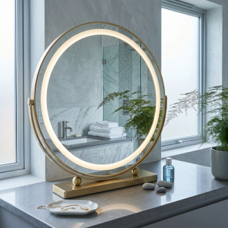 Zrcadlo LED MAKE-UP L.Gold 50 cm