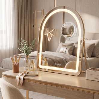 Zrcadlo LED GLAM L.Gold 40x45cm
