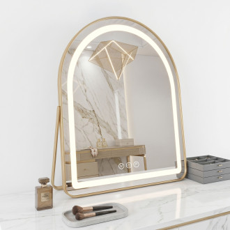 Zrcadlo LED GLAM L.Gold 40x45cm
