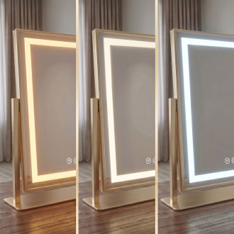 Zrcadlo LED LUMI L.Gold 30x40cm