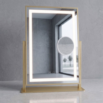 Zrcadlo LED LUMI L.Gold 30x40cm