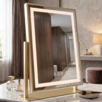 Zrcadlo LED LUMI L.Gold 30x40cm