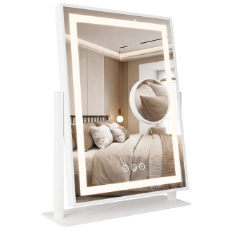 REA Zrcadlo LED LUMI White 30x40cm HOM-01800