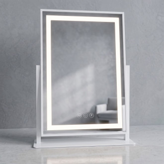 Zrcadlo LED LUMI White 30x40cm