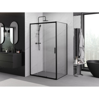 Mexen Exo kabina prysznicowa rozsuwana 95 x 85 cm, transparent, czarna - 8153-095-085-70-00