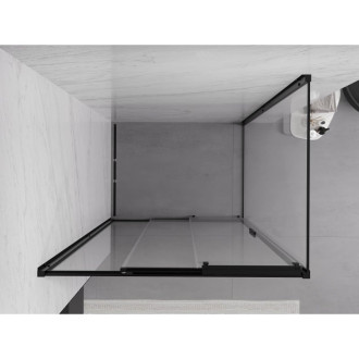 Mexen Exo kabina prysznicowa rozsuwana 80 x 90 cm, transparent, czarna - 8153-080-090-70-00